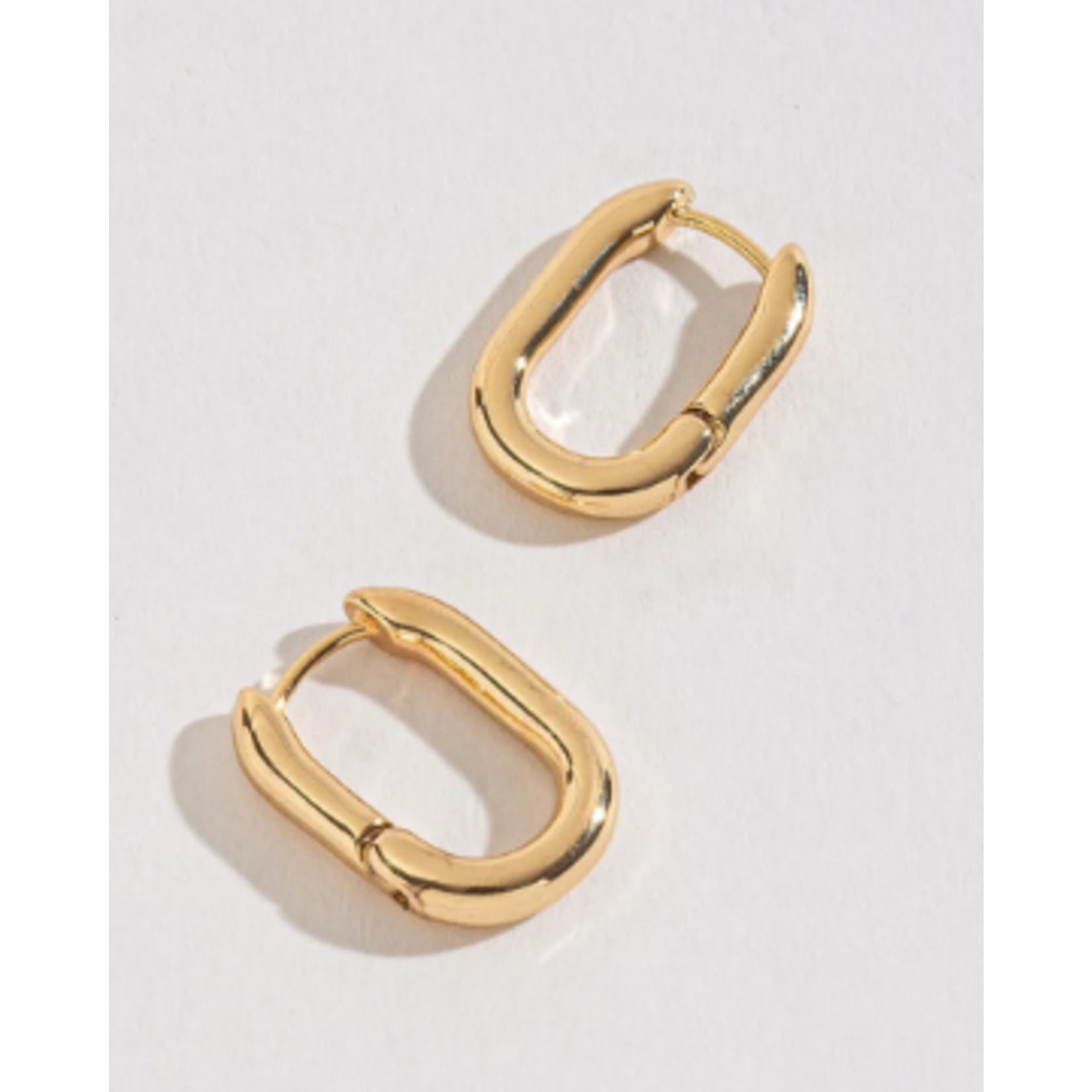 Howards Howard’s Medium Link Huggie Hoop Earrings Gold