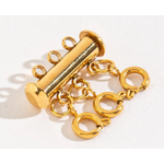 Howards Layer Me Triple Strand Magnetic Layering Clasp Gold