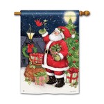 Studio M Hometown Santa Standard House Flag