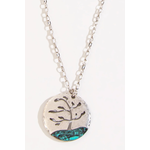 Howards Shelley Tree Circle Pendant Necklace