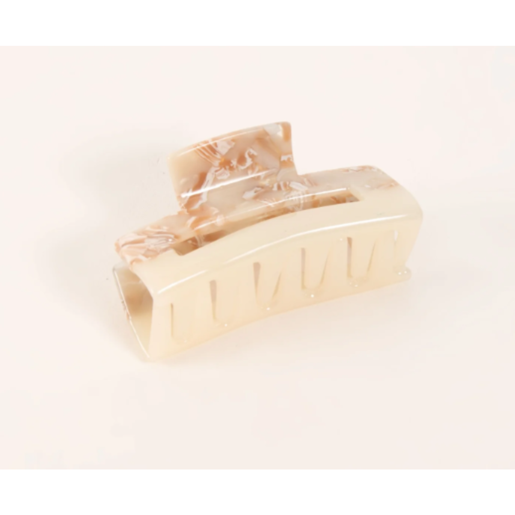 Arianna Arianna Chunky Square Claw Hair Clip Beige Tortoise
