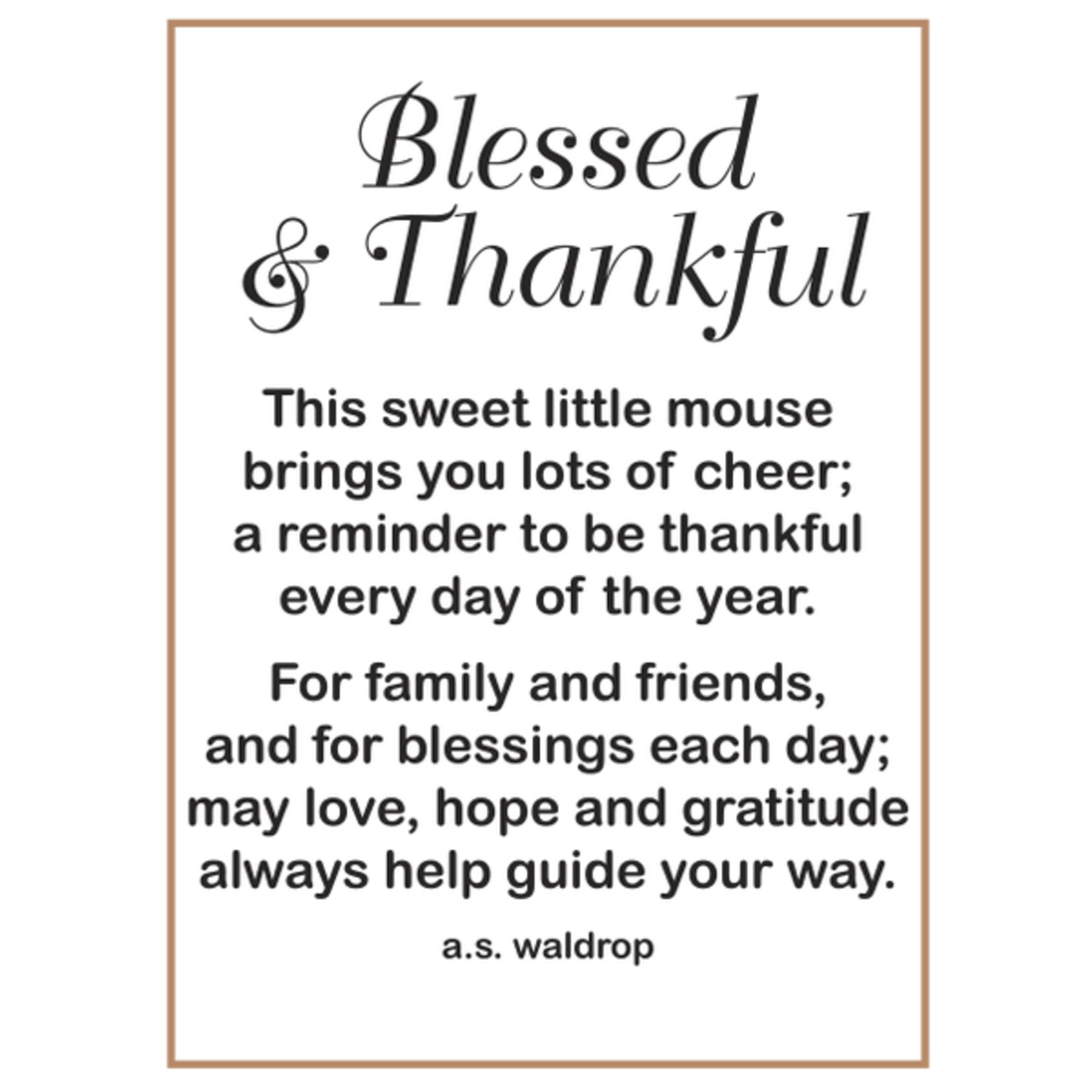 Ganz Blessed & Thankful Mouse w/Acorn