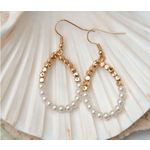 Elsie & Zoey Elsie & Zoey Teardrop Half Silver Half Pearl Earrings