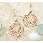 Elsie & Zoey Elsie & Zoey Gold Spiral With Pearl Earrings
