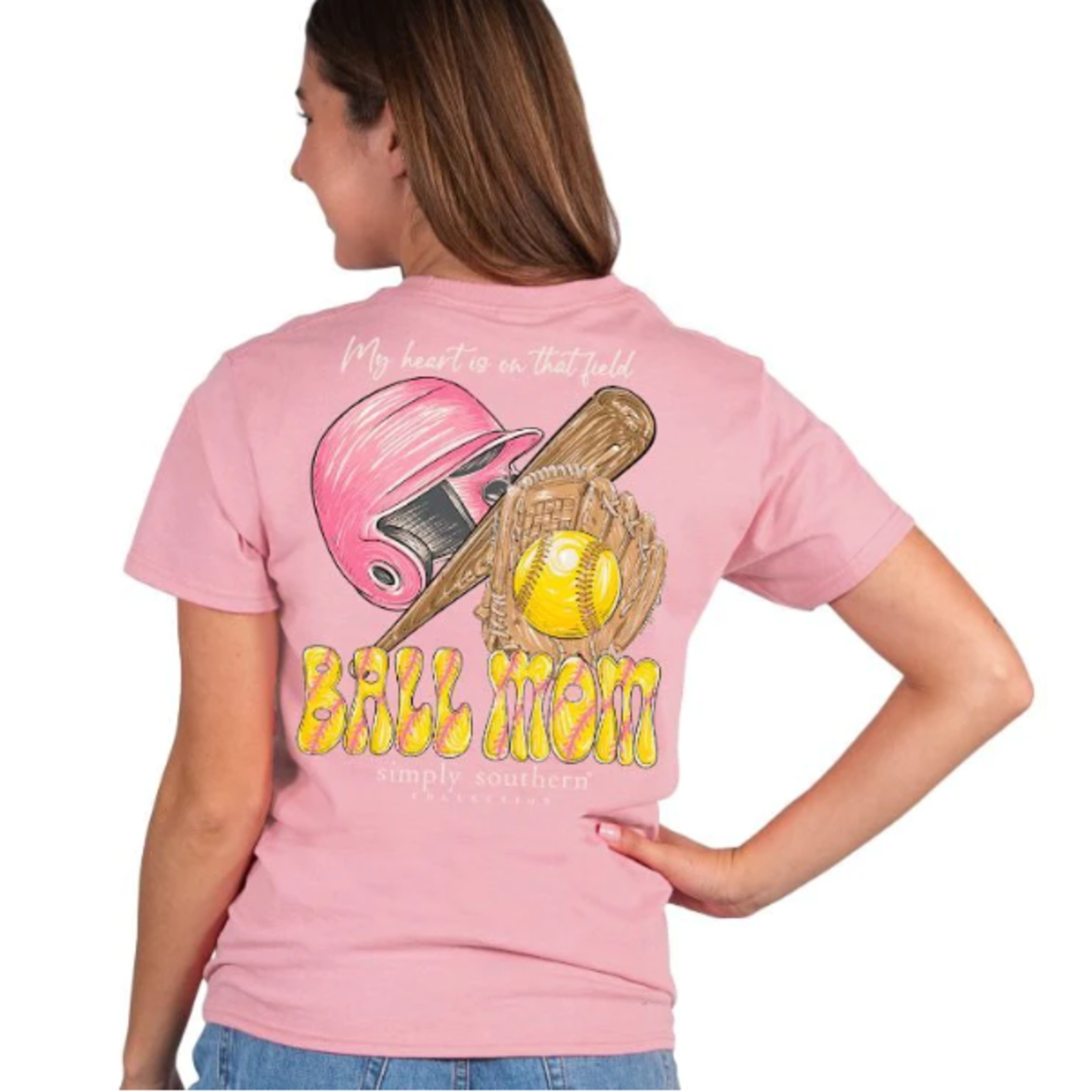 Simply Southern Simply Southern Ball Mom T-Shirt Crepe XL