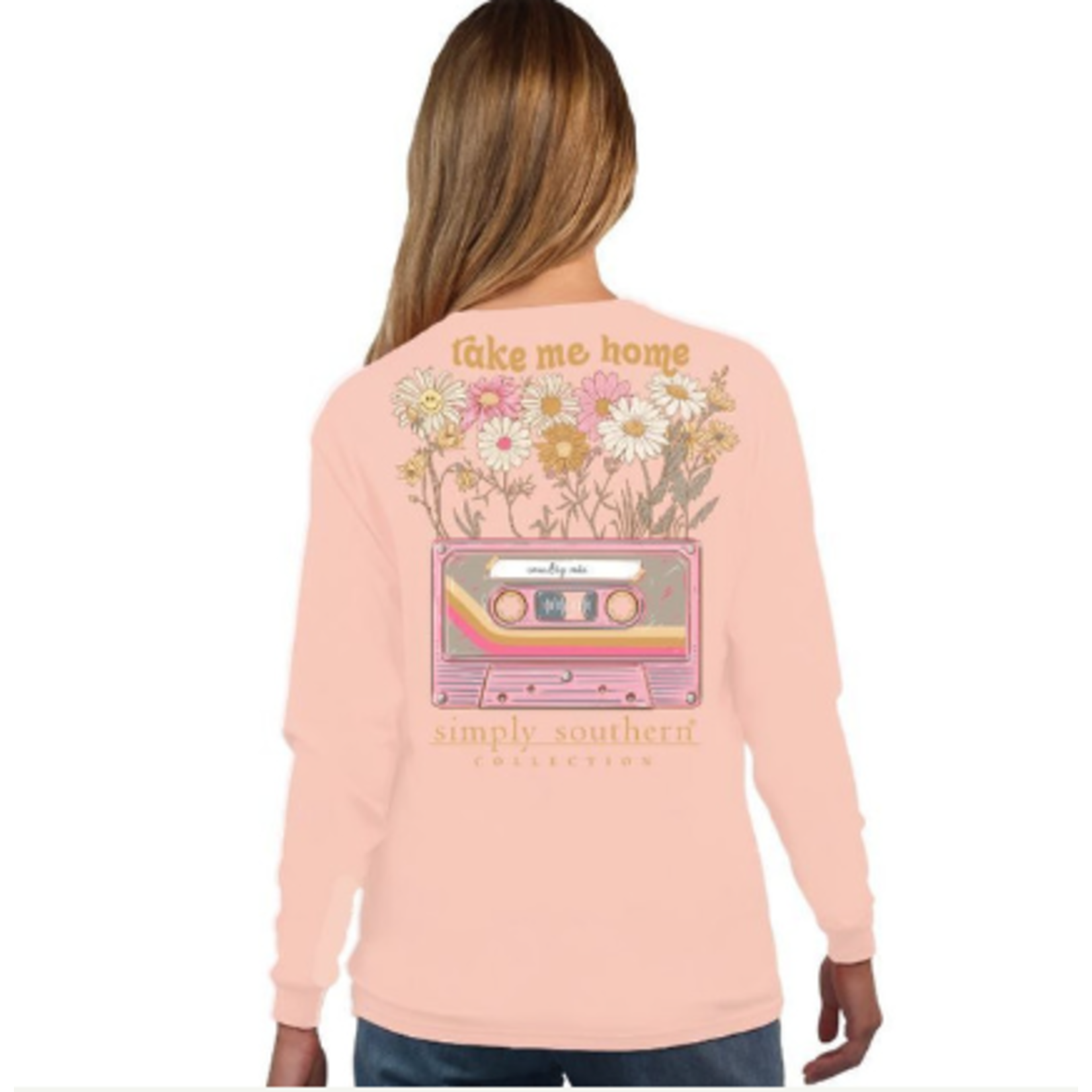 Simply Southern Simply Southern Tape Long Sleeve T-Shirt Creme