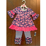 Simply Southern Simply Southern Toddler Flamingo Long Sleeve Pants Set