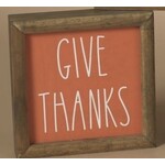 Gerson Wood Give Thanks Block Sign