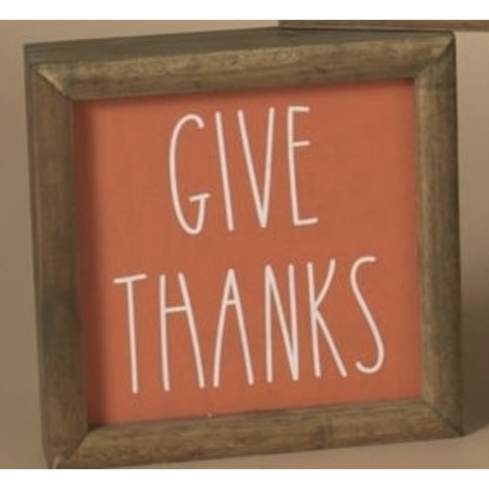 Gerson Wood Give Thanks Block Sign