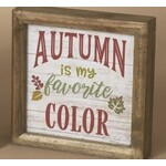 Gerson Wood Autumn is My Favorite Color Block Sign
