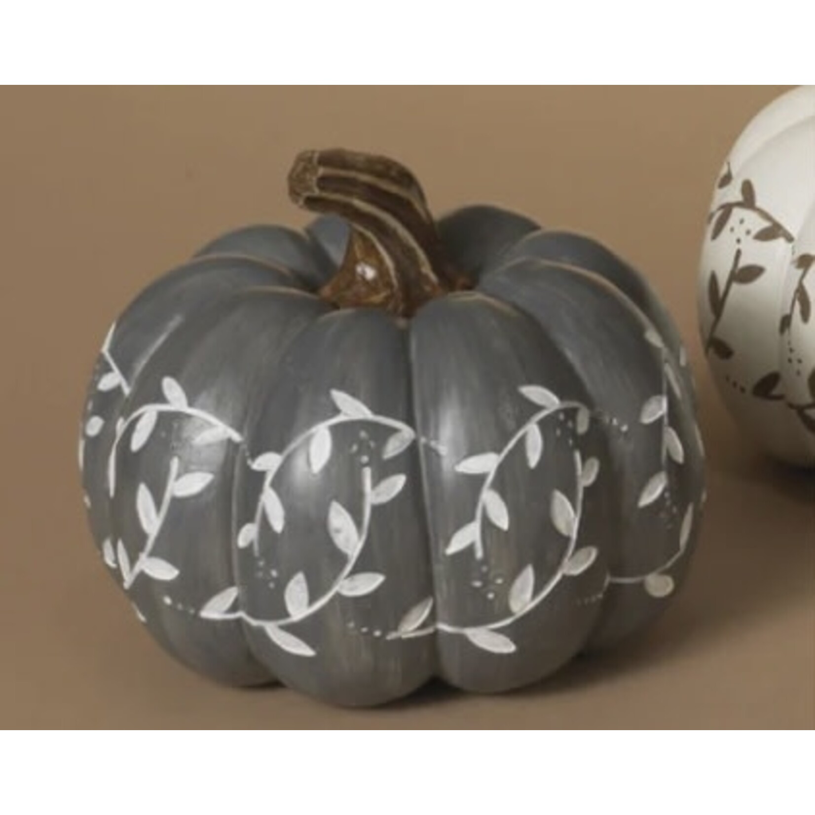 Gerson Leaf Engraved Resin Pumpkin Style 1