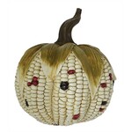 Gerson Harvest Resin White Corn Cob Pumpkin 5.5” Style 1