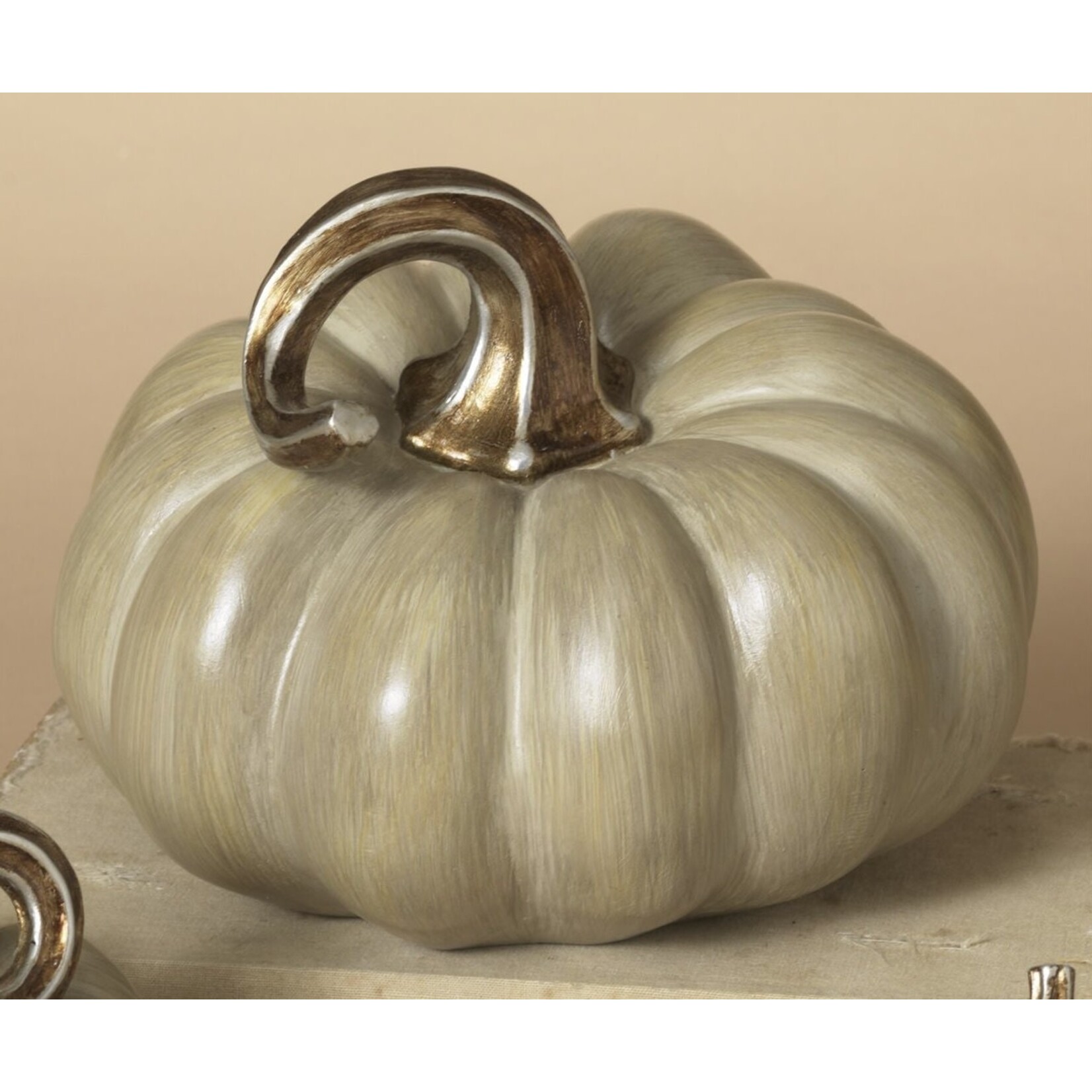 Gerson Large Taupe Resin Pumpkin