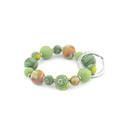 Jilzarah Jilzarah Green Fern Wrist Keychain Small Bead