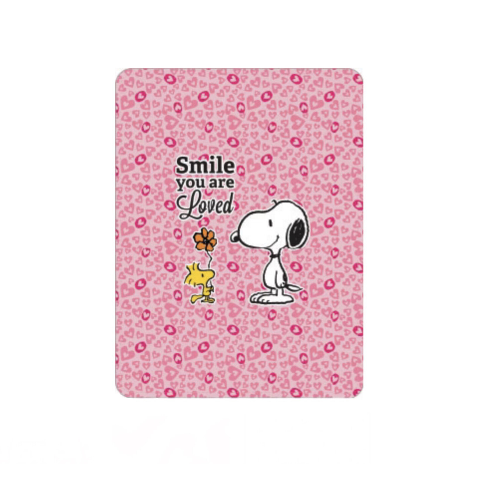 Brief Insanity Peanuts Snoopy Smile You Are Loved Plush Blanket