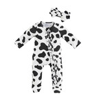 Mudpie Mudpie Cow Print Sleeper w/Headband