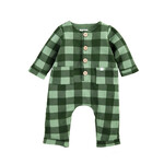 Mudpie Mudpie Waffle Green Check 1-piece