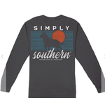 Simply Southern Simply Southern Long Sleeve Sunset Dog T-Shirt Graphite X-Large