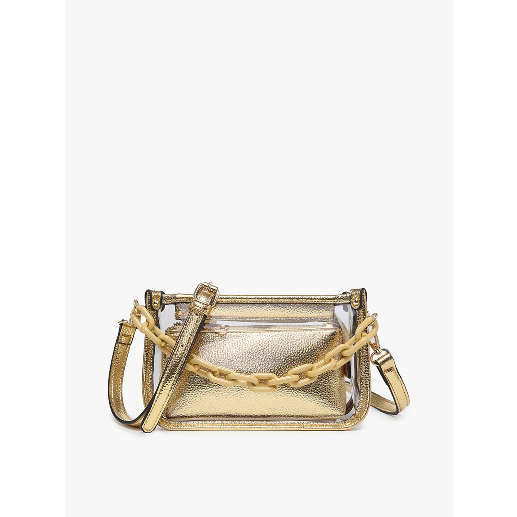Jen & Co Jen & Co Jessica Crossbody Clear Gold M2226