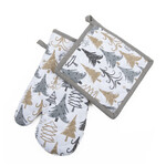 Elsie & Zoey Elsie & Zoey Holiday Trees Oven Mitt Set Silver