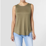 Coco + Carmen Coco & Carmen Erin Pleat Back Tank Olive