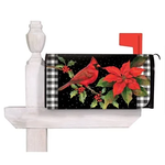 Evergreen Cardinal & Holly Mailbox Cover