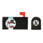 Evergreen Snowman Saddle Mailbox Wrap