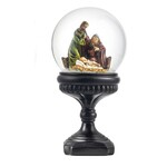 Evergreen Nativity Water Globe on Pedestal Style 2