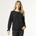 Coco + Carmen Coco & Carmen Samara Long Sleeve Swiss Dot Top Black
