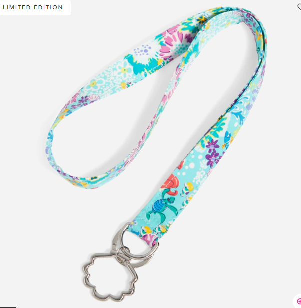 Vera Bradley Wide Lanyard by Ariel Floral A Gathering Place