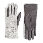 Coco + Carmen Coco & Carmen Marled Loop Belted Cuff Touchscreen Gloves Grey