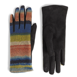 Coco + Carmen Coco & Carmen Watercolor Stripe Touchscreen Gloves Blue