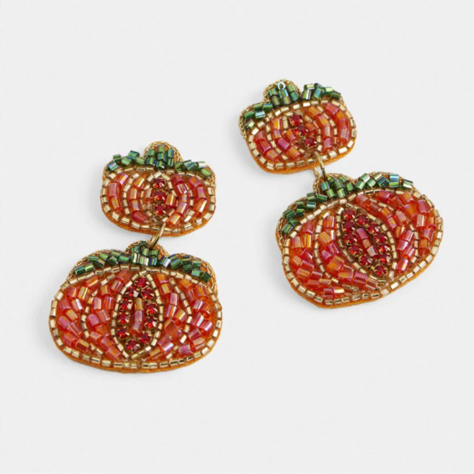 Coco + Carmen Coco & Carmen Pumpkin Beaded Earrings Orange