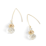 Whispers Whispers Long Dangle Faceted Bead Earrings Gold WN004641