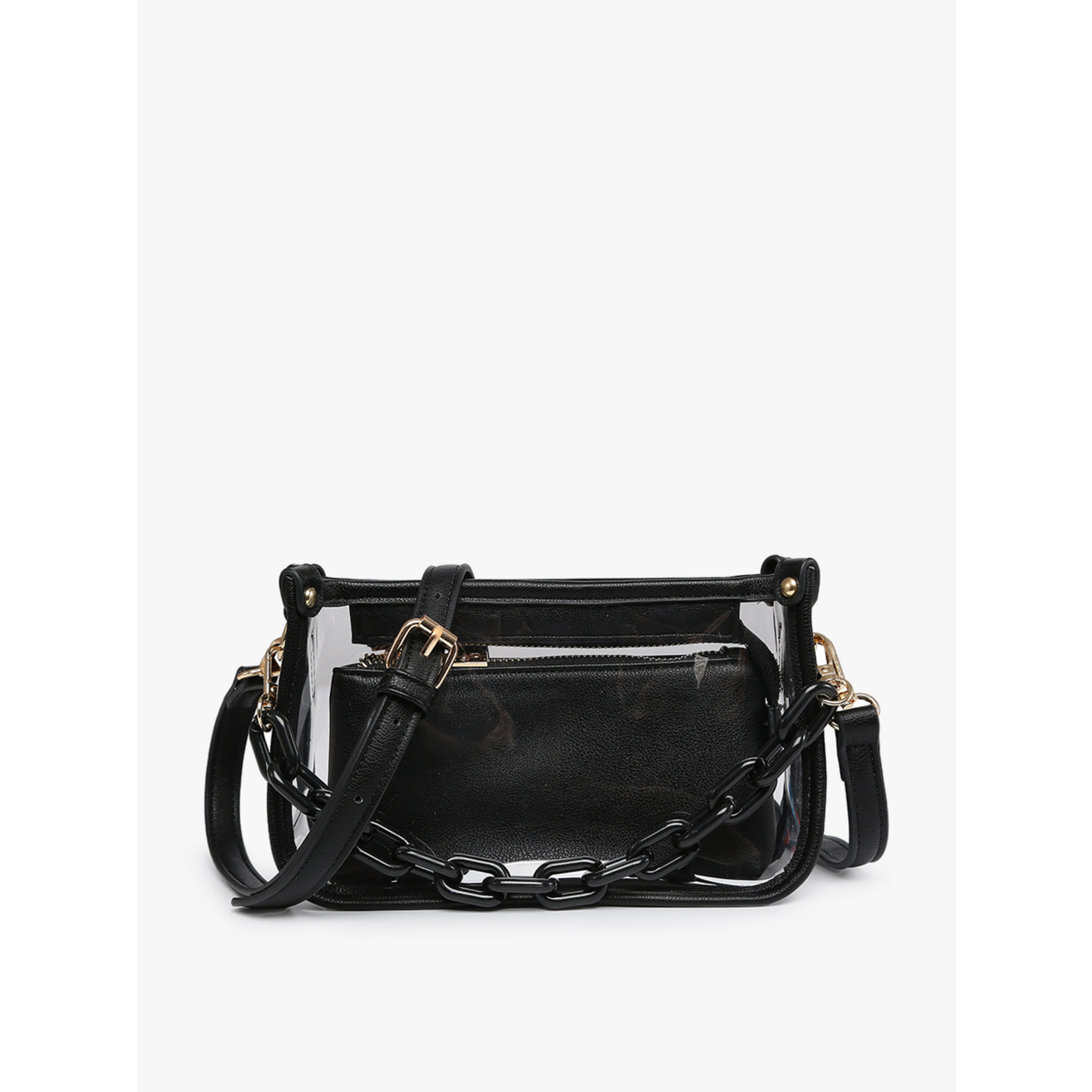 Jen & Co Jen & Co Jessica Clear Crossbody Black M2226