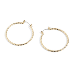 Whispers Whispers Twisted Hoop Earrings Gold WN004646