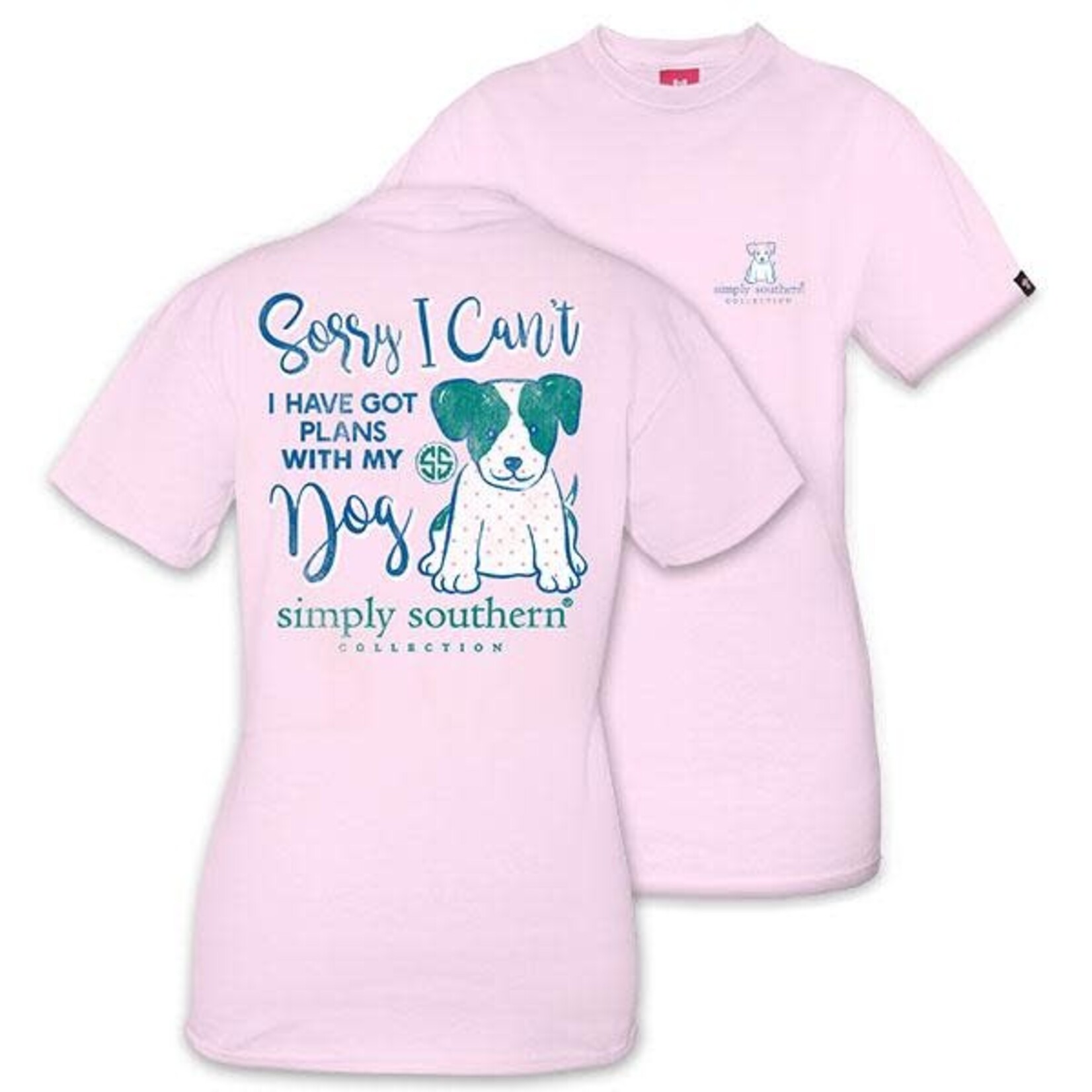 Simply Southern SS Sorry I Can't I Have Plans With My Dog Tee Youth Large