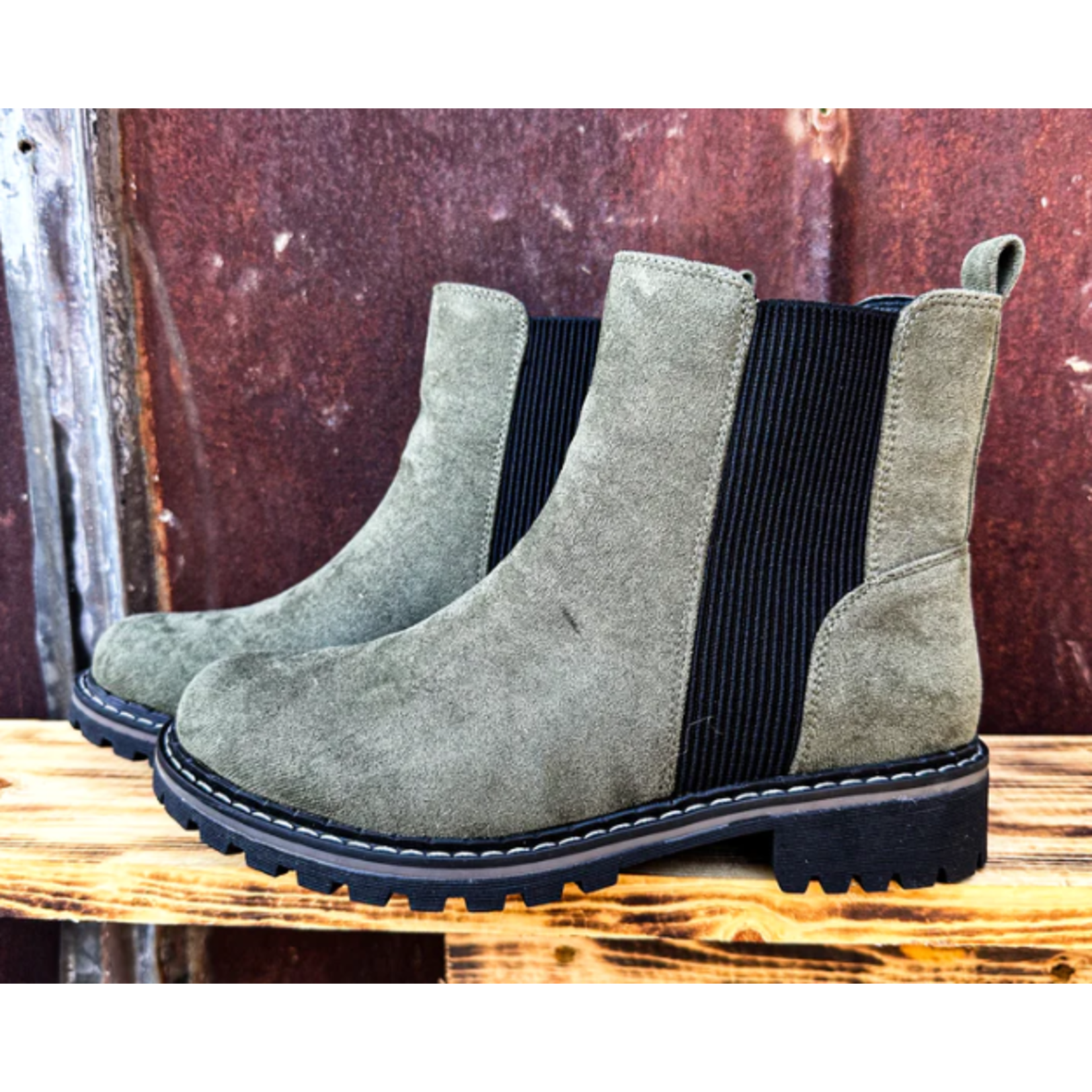 Corkys Corkys Howl Boot Dark Green Suede