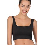 Zenana Zenana Ribbed Square Neck Brami Black