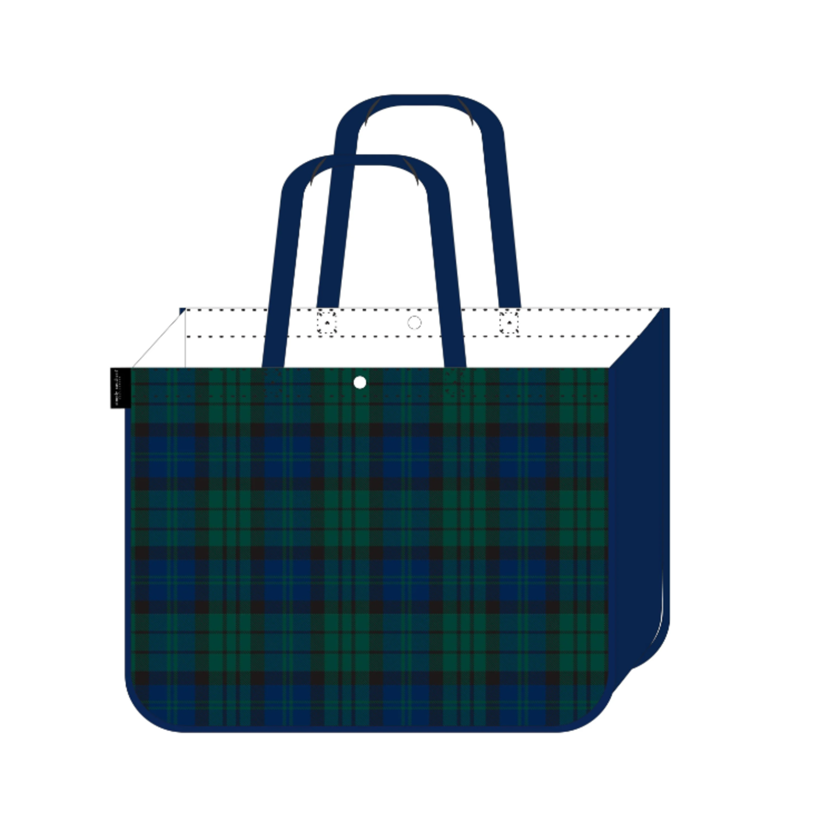 Simply Southern Simply Southern Eco Bag Jumbo Green Plaid (fir)