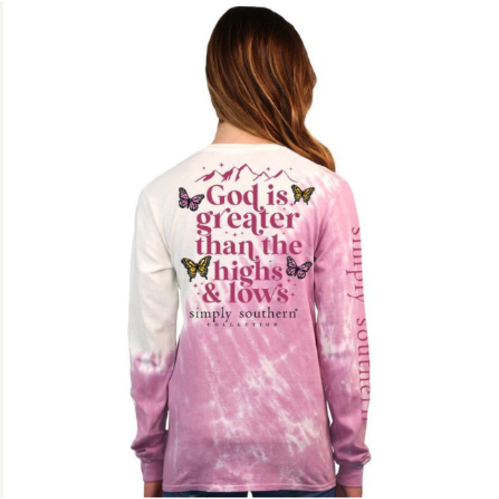 Simply Southern Simply Southern Long Sleeve T Shirt God is Greater Aspen