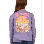 Simply Southern Simply Southern Long Sleeve T Shirt All Things New Lilac