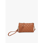Jen & Co Jen & Co Riley Quilted Crossbody Brown M013QLT