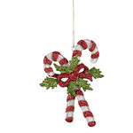 Evergreen Candy Cane Ornament White