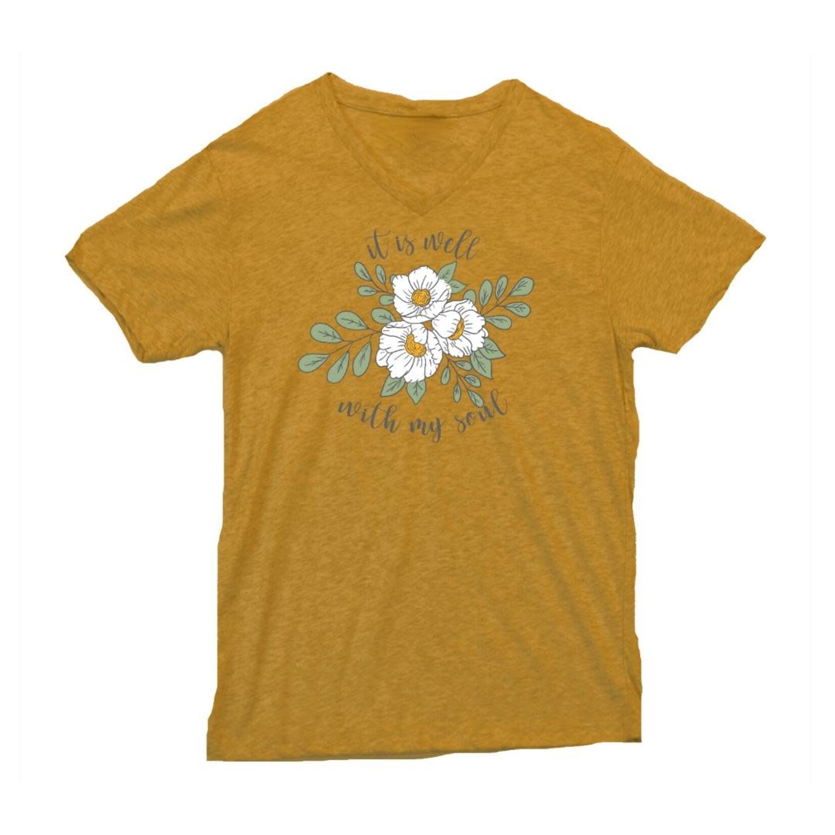 Jane Marie Jane Marie It Is Well With My Soul V Neck Tee