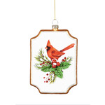 Evergreen Glass Cardinal Ornament Style 1