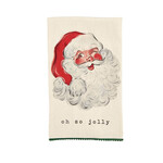 Mudpie Vintage Santa Winking Flour Sack Towel