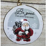 Midwest CBK Vintage Santa Disc Ornament Style 3