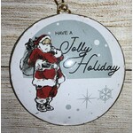 Midwest CBK Vintage Santa Disc Ornament Style 2