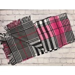 Simply Southern Simply Southern Double Sided Scarf Plaid/Dark Pink